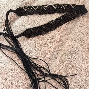 Black tassel belt